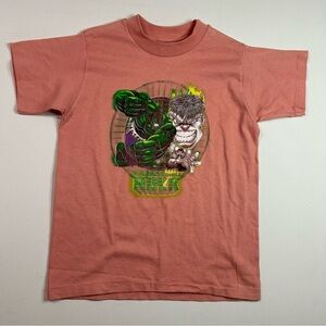 Vintage 90s The Incredible Hulk Youth Shirt Medium (6-7) Green Single Stitch Kid